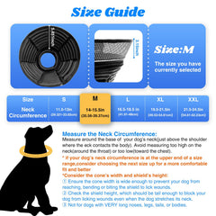 AnimaCure soft PVC donut cone offers comfortable wear for medium dogs.