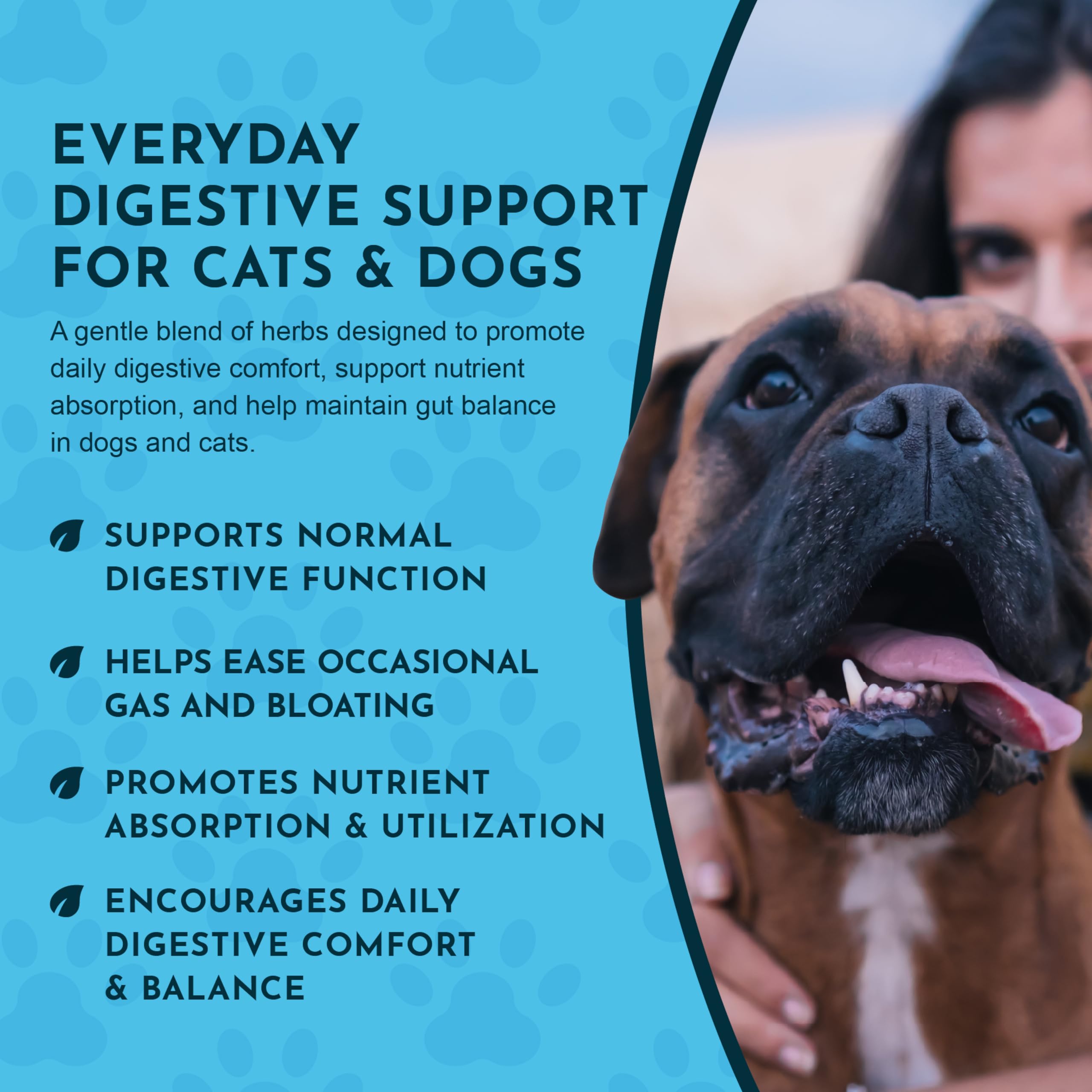 Animal Essentials Daily Digestion label front shows dosing guidelines