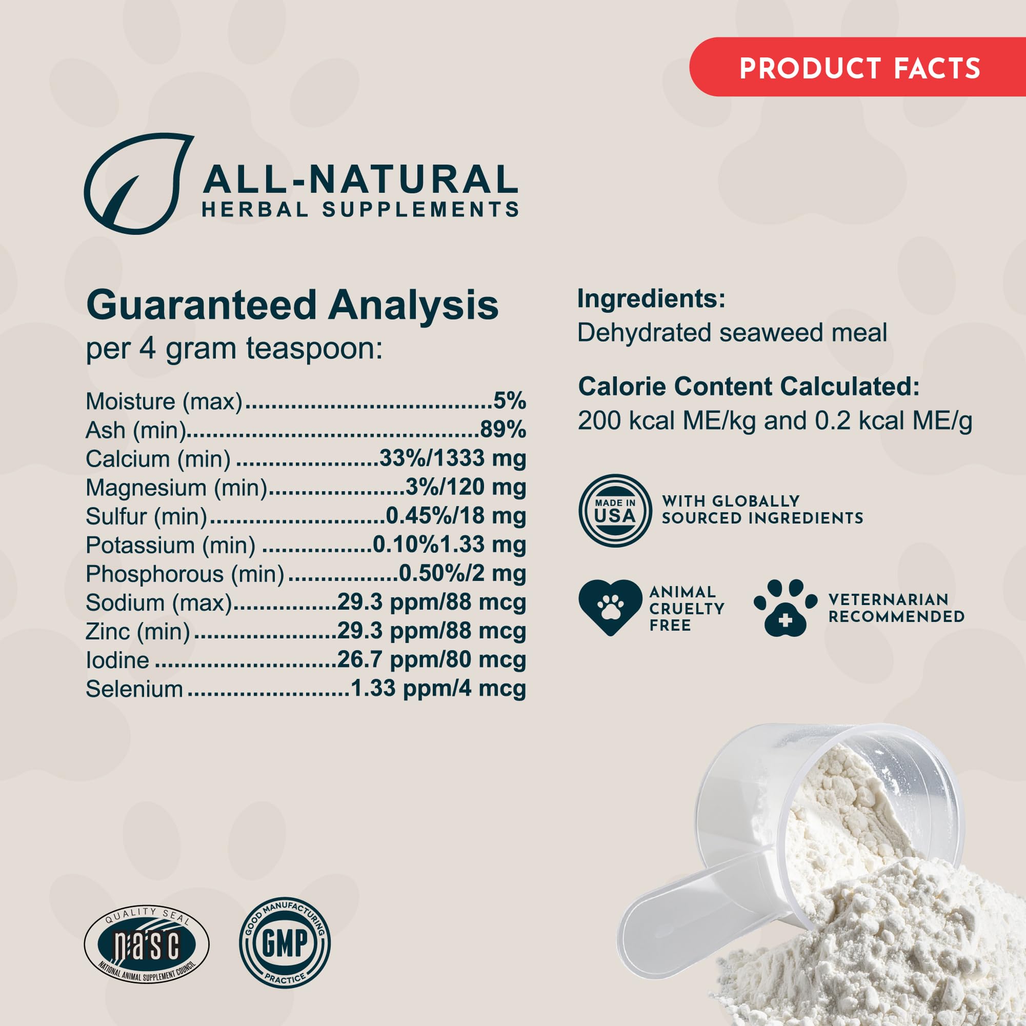 Animal Essentials Sea-Cal dog bone graphic suggests joint-support benefits