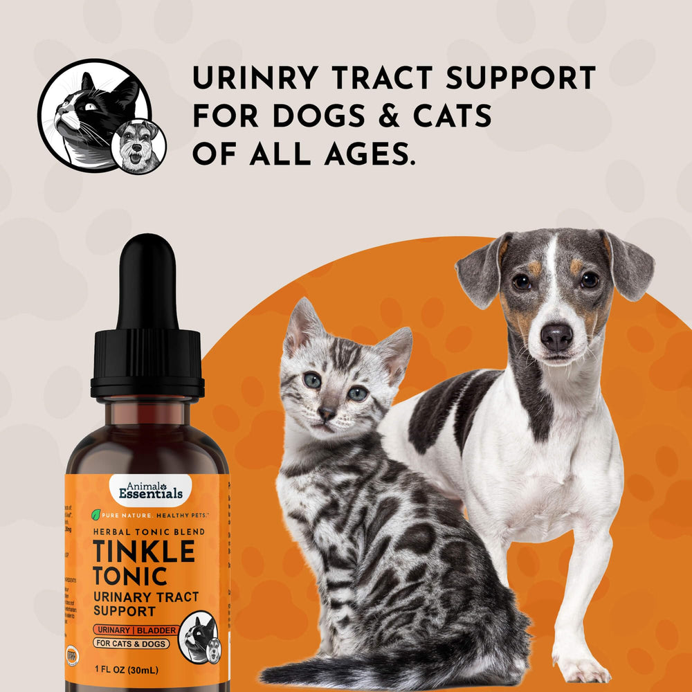 Animal Essentials Tinkle Tonic front packaging showing brand name and bottle