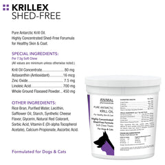Close-up of Krillex chews highlighting cheese flavor for easy feeding.