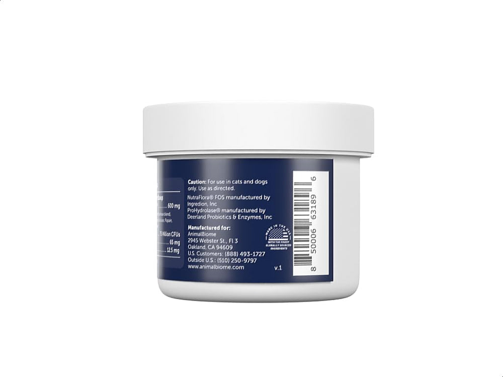 AnimalBiome Daily Digest powder sprinkled on food for smoother meals