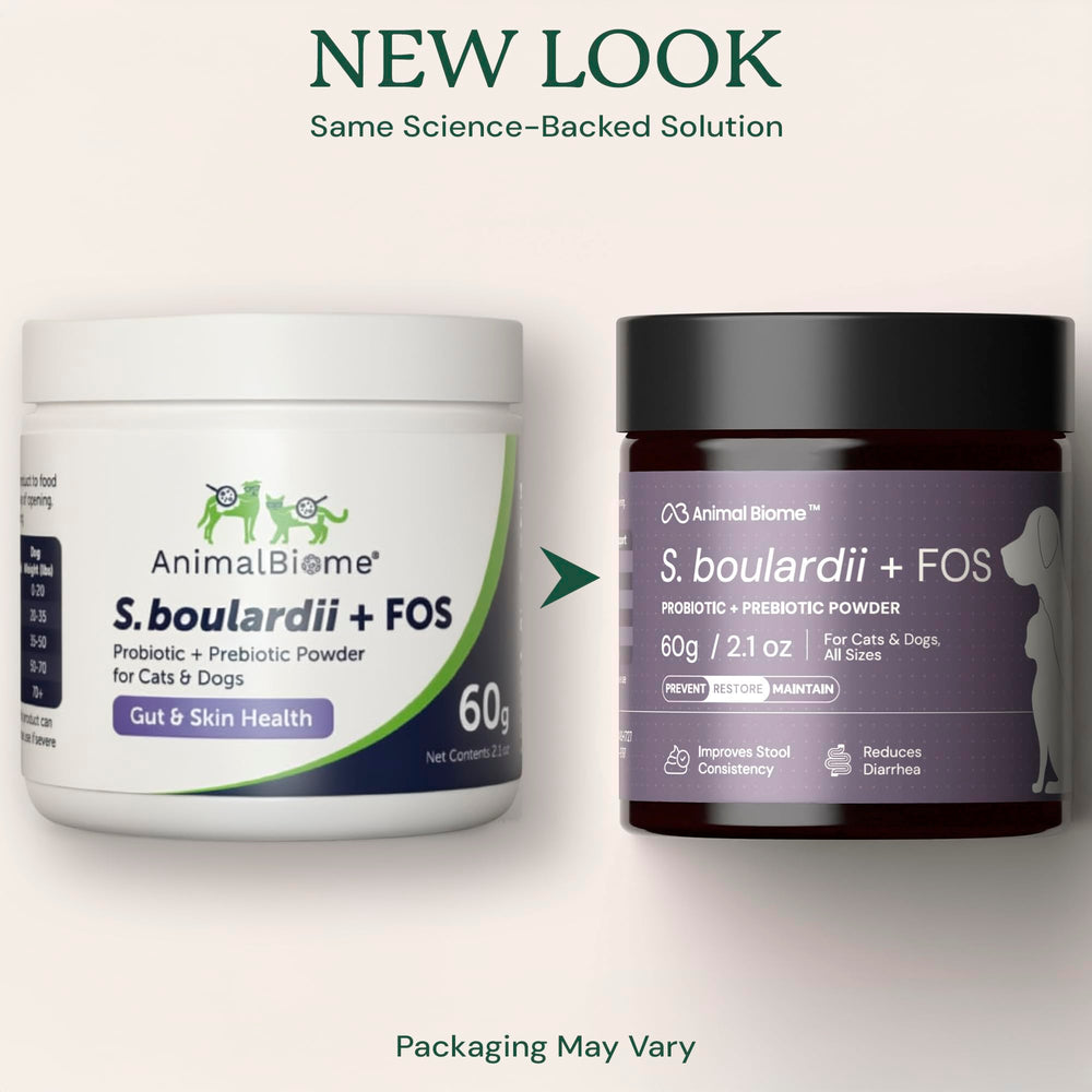 AnimalBiome packaging for dogs and cats promotes daily digestive balance