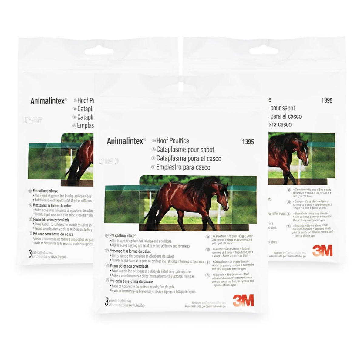 Animalintex hoof poultice pads fit under bandages for efficient hoof care and moist healing