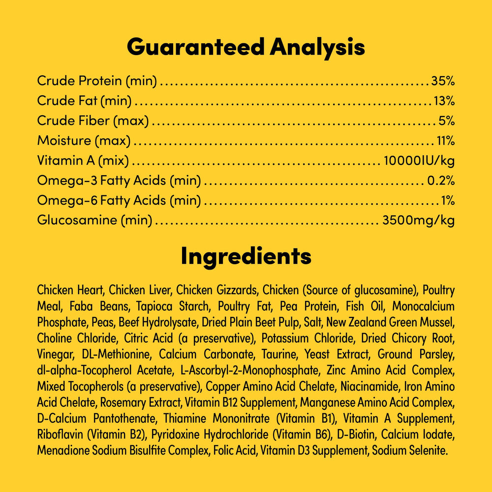 Animals Like Us RawMix50 chicken-gizzards-mix: chunky pieces enhance bowl appeal and palatability.