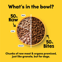 Animals Like Us RawMix50 chicken-liver-bites: nutrient-dense pieces add variety to meals.