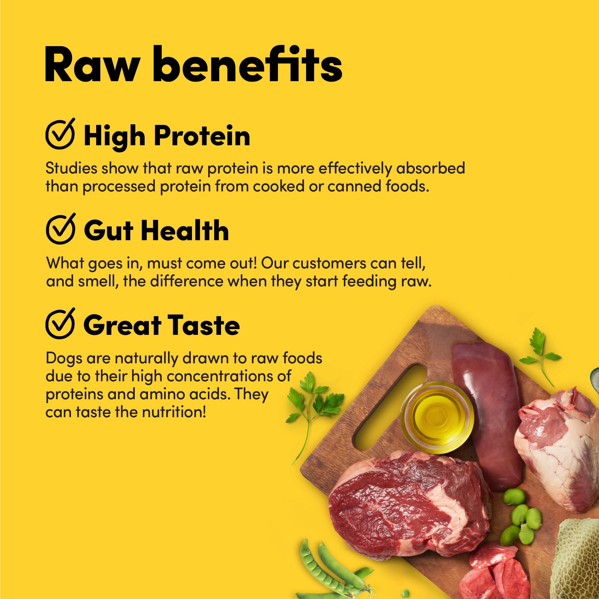Animals Like Us RawMix50 heart chunks showcase lean protein within a balanced bowl