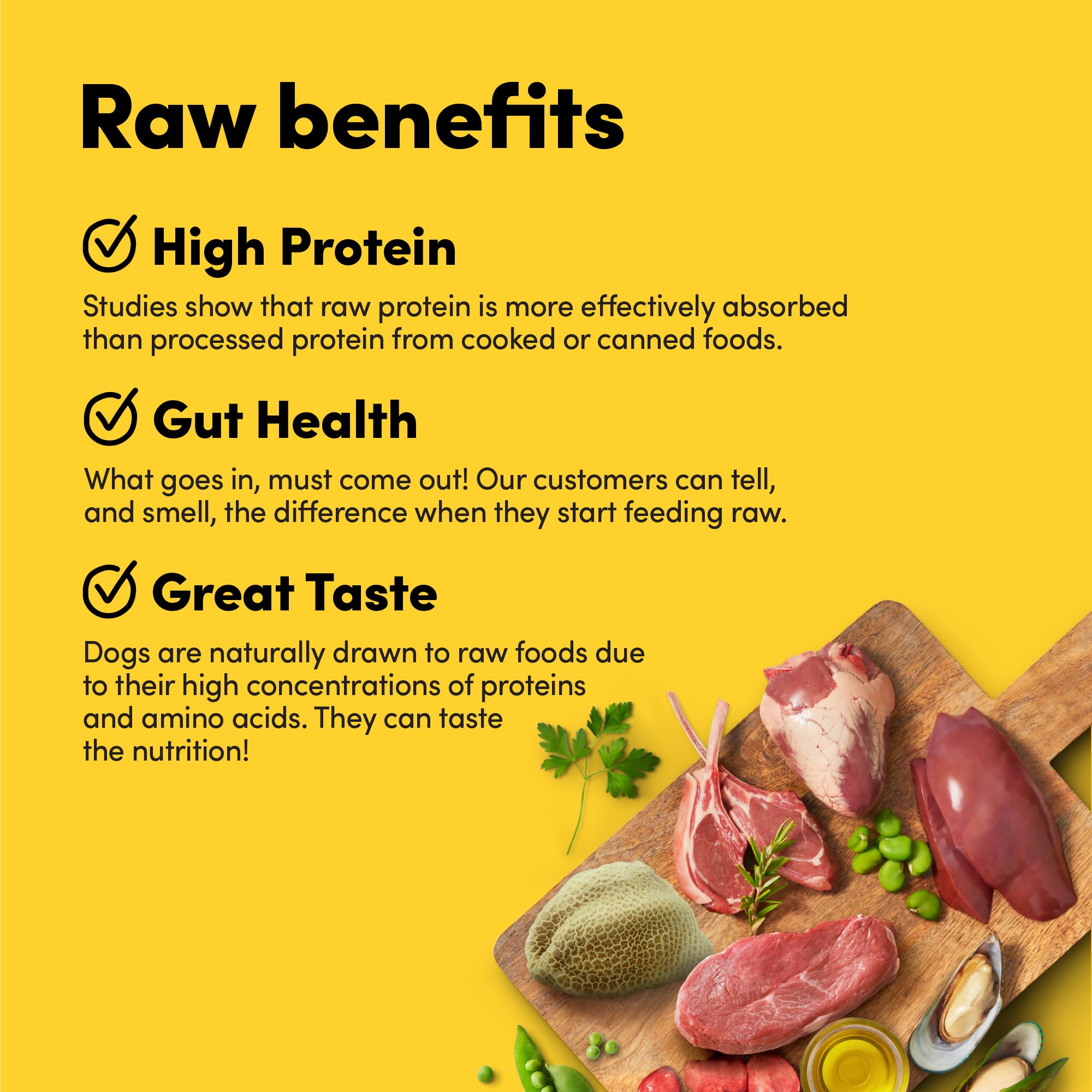 Animals Like Us RawMix50 lamb-heart strips provide chewy textures and protein variety.