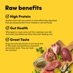 Animals Like Us RawMix50 lamb-heart strips provide chewy textures and protein variety.