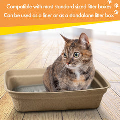 Animaru leak-resistant litter box in use keeps litter dry and odor-free.