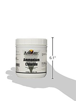Measuring ANIMED ammonium chloride powder to mix with water for livestock.
