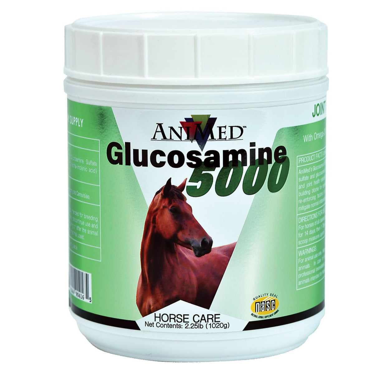 ANIMED Glucosamine 5000 Powder 2.5# container for easy mixing into feed