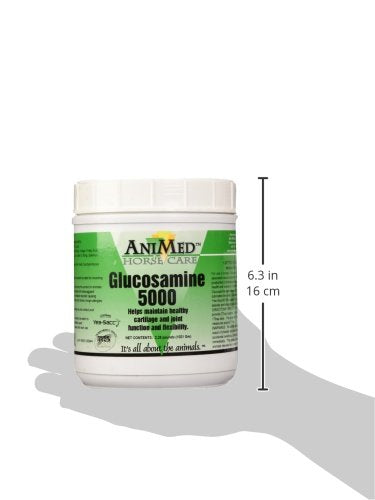 ANIMED Glucosamine 5000 Powder 2.5# scoop for convenient dosing with feed or water