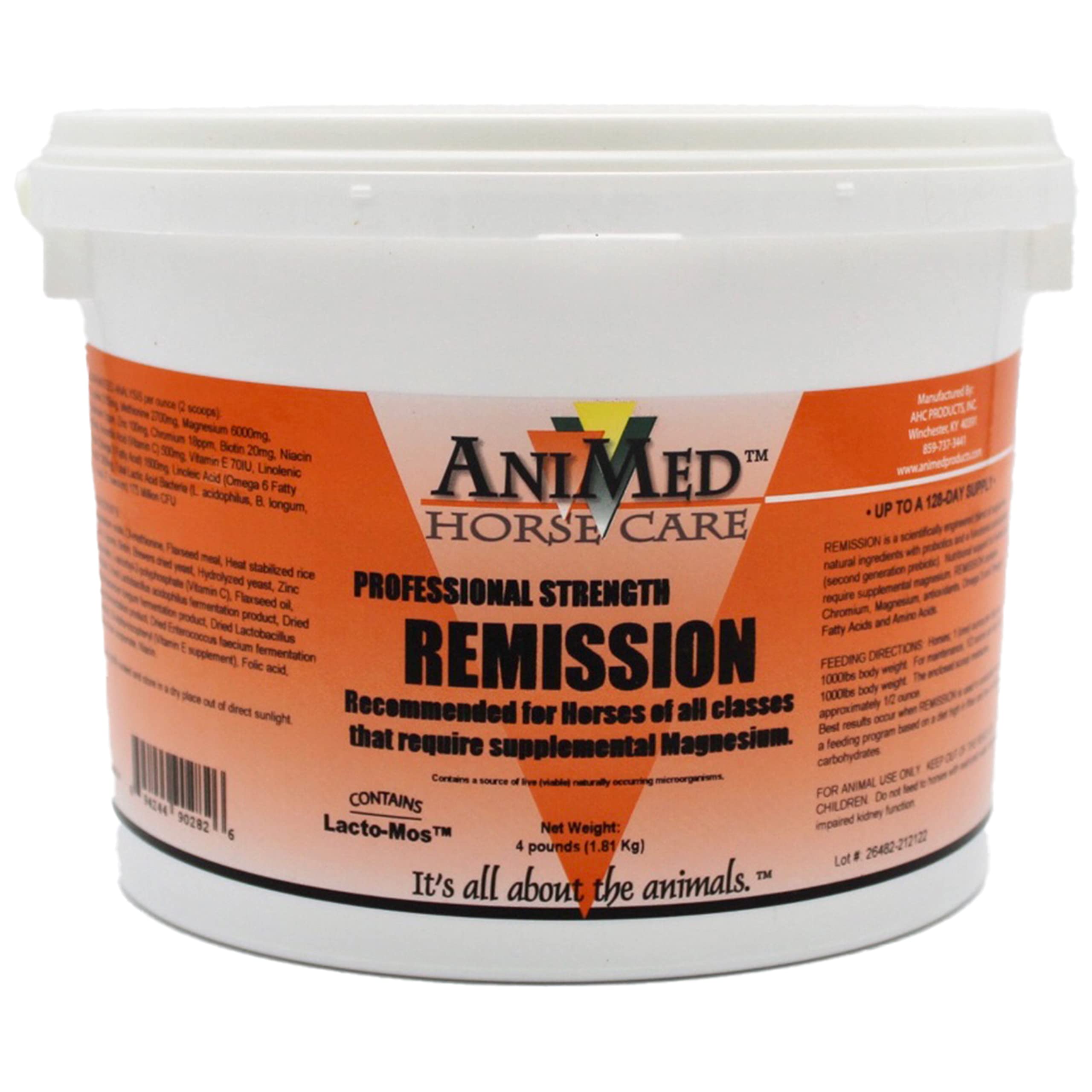 ANIMED Remission bottle close-up highlighting hoof health and overall well-being.