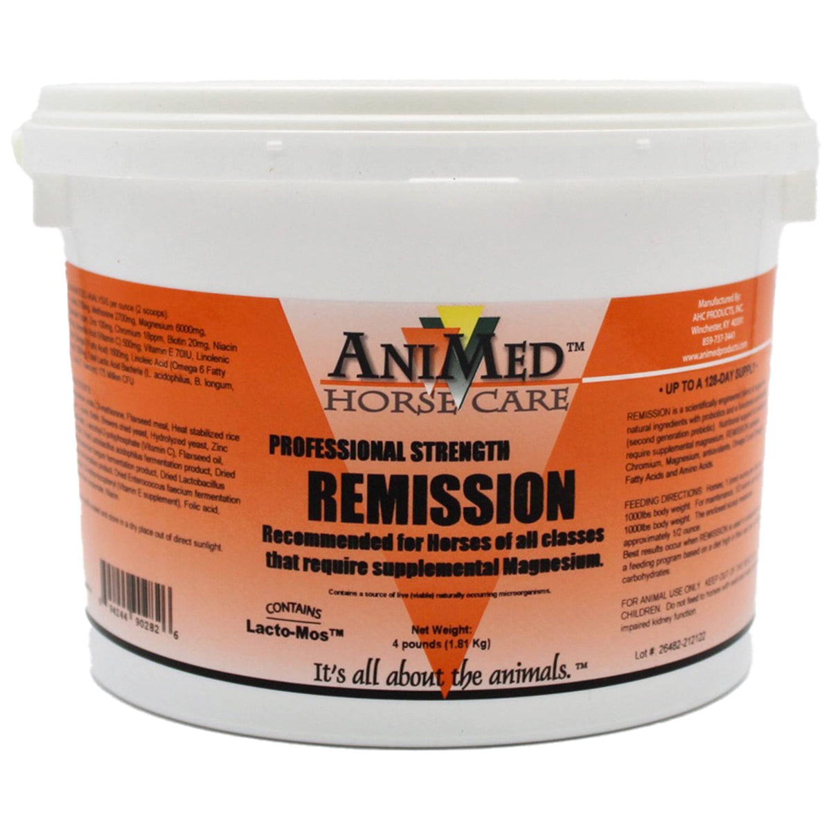 ANIMED Remission bottle close-up highlighting hoof health and overall well-being.