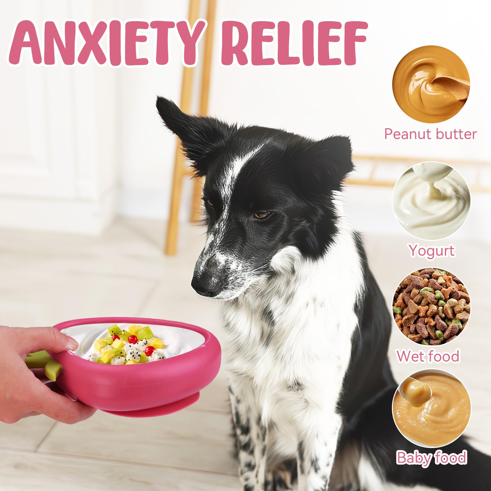 Animire dog licking enrichment bowl used after walks