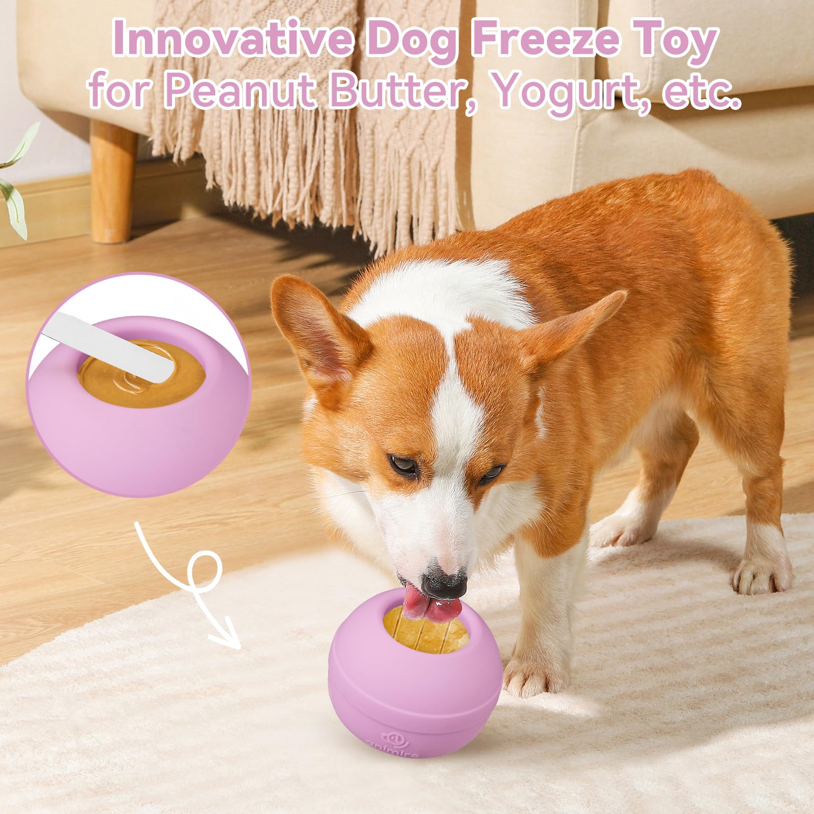 Animire freezable toy with cooling interior, ideal for hot day refreshment.