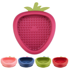 Animire Freeze Dog Lick Bowl rose top view for calming enrichment
