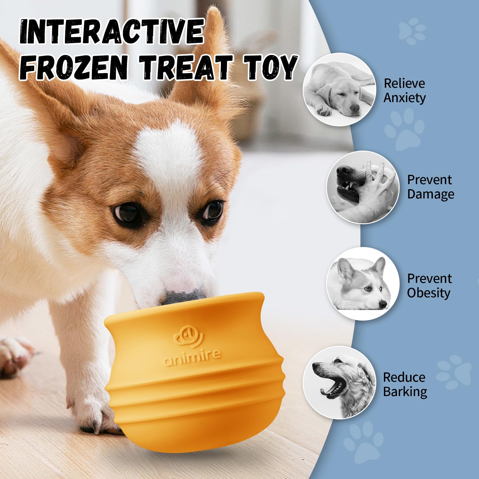 Animire interactive puzzle dog toy prompts problem-solving during play.