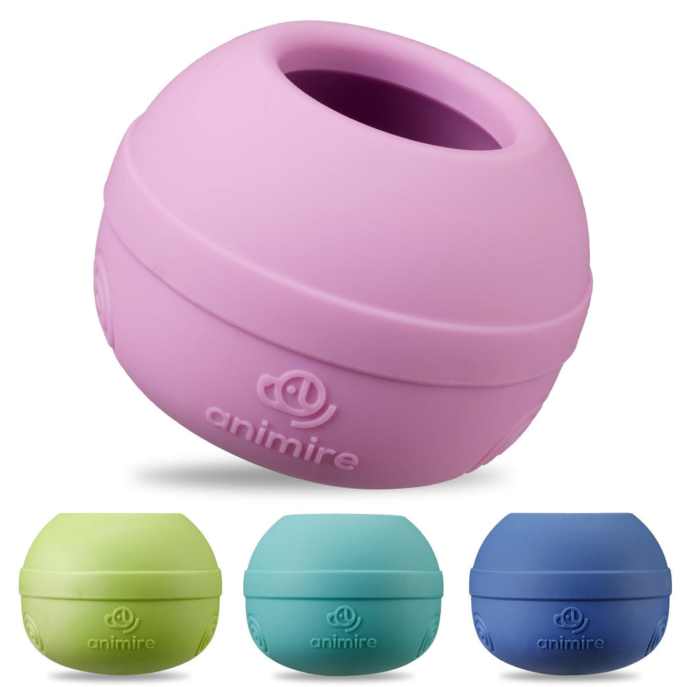 Animire long-lasting dog lick toy inside filled with treats for extended enrichment.