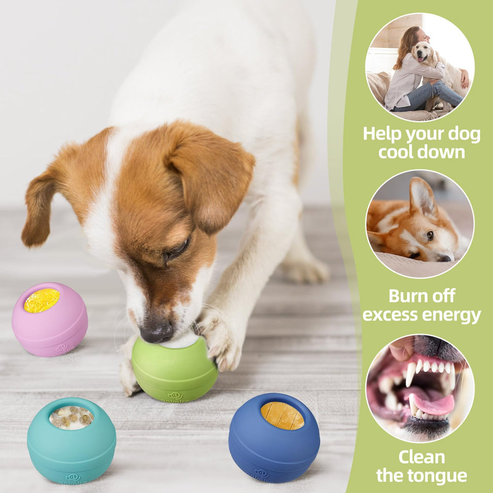 Animire green color lick toy in action for safe, engaging play.
