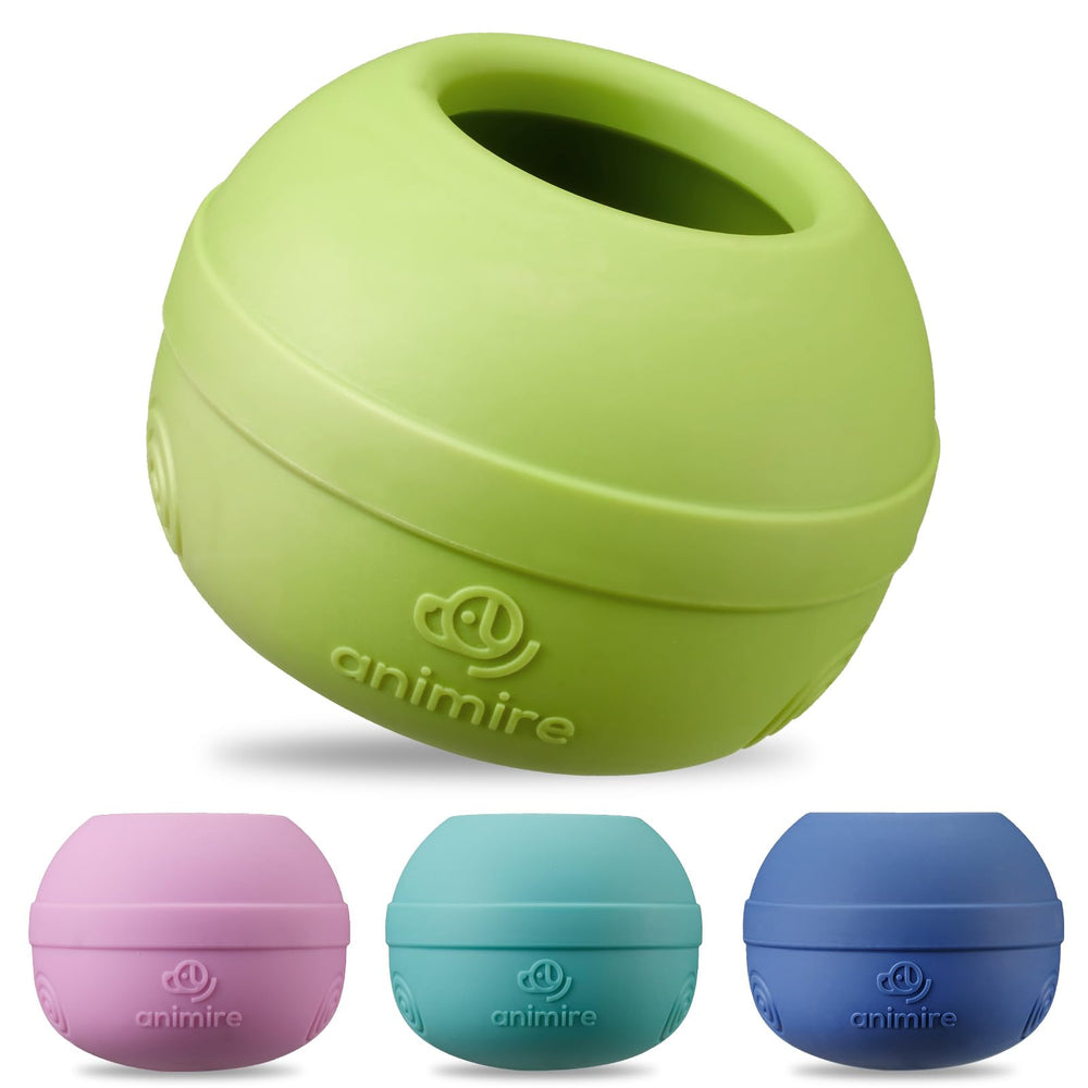 Animire lick toy interior filled with treats encourages licking and cooling.