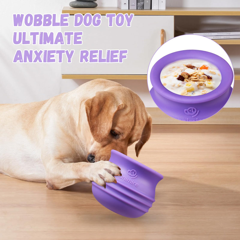 Animire textured surface toy promotes saliva flow and oral engagement during licking.