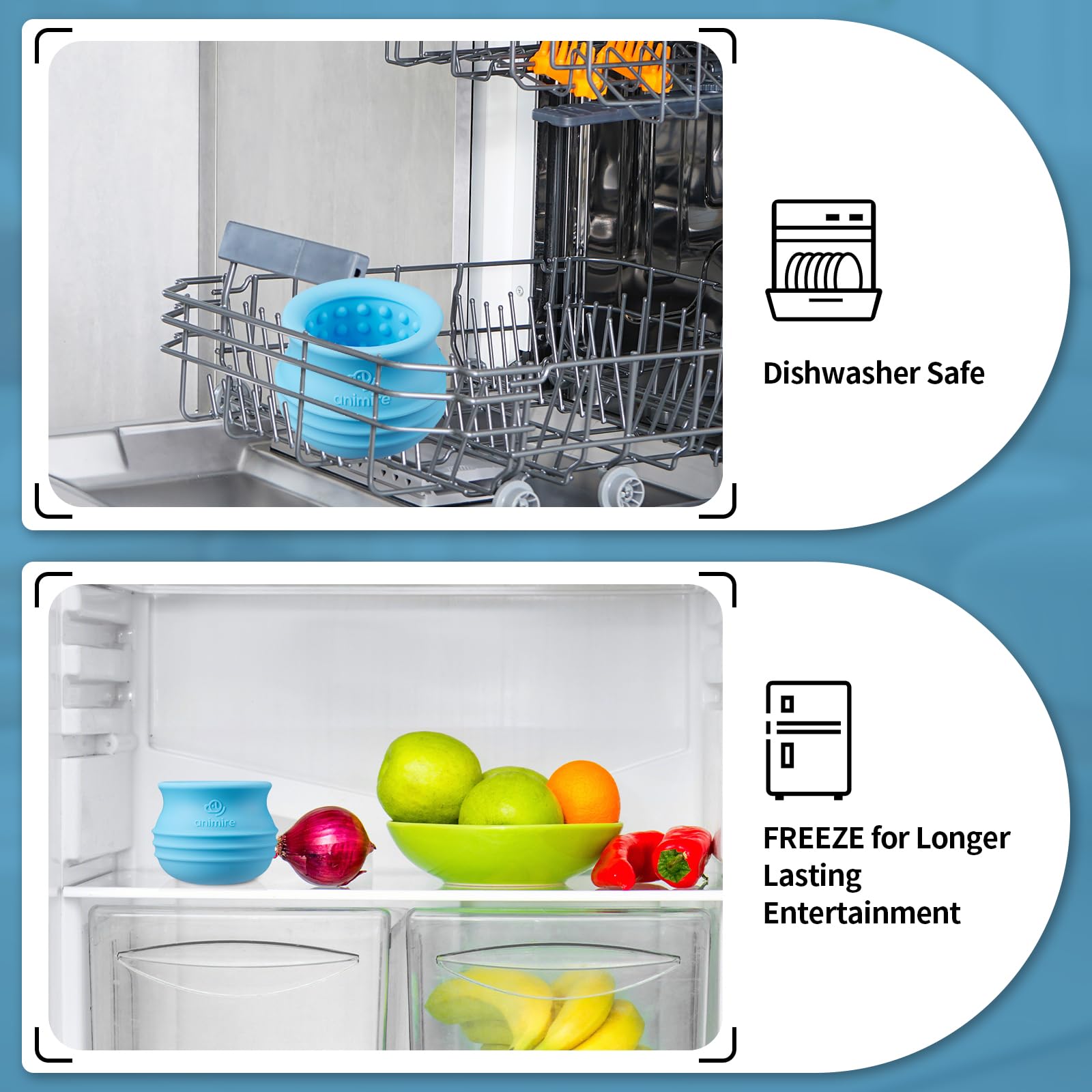 Animire dishwasher-clean design for quick cleanup after use
