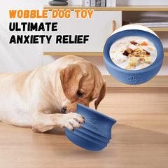 Animire treat-dispensing toy with frozen treats for longer-lasting licking.