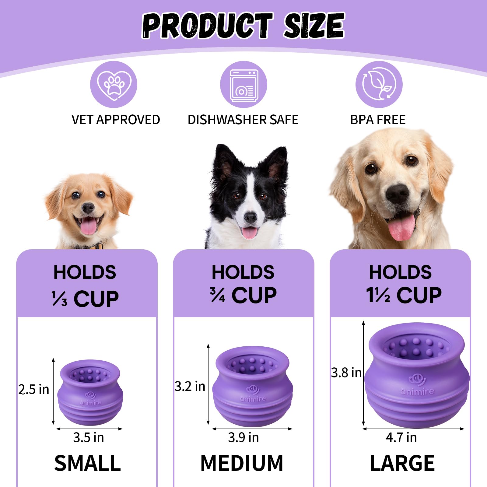 Animire dog toy supports enrichment and boredom relief during solo play.