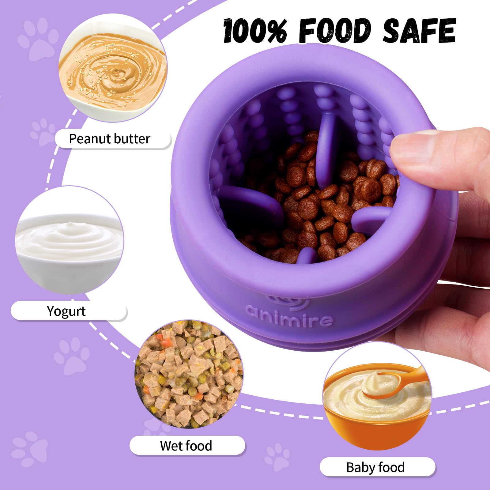 Animire wobbly-design toy sparks curiosity during mealtime.