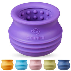 Animire treat-dispensing toy wobble for engaging mealtime and playtime.
