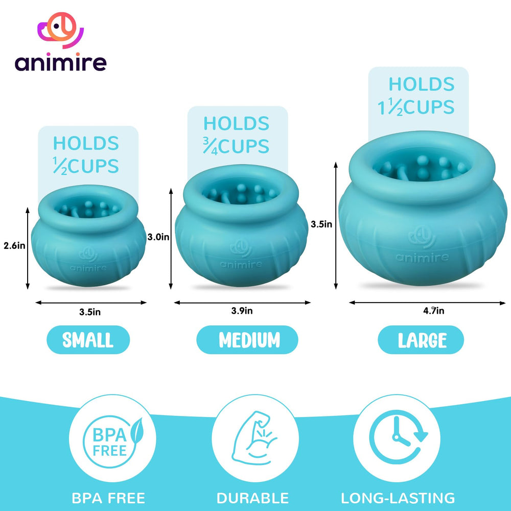 Animire Wobbly Dog Lick Toy shows durable silicone and chew-friendly design.