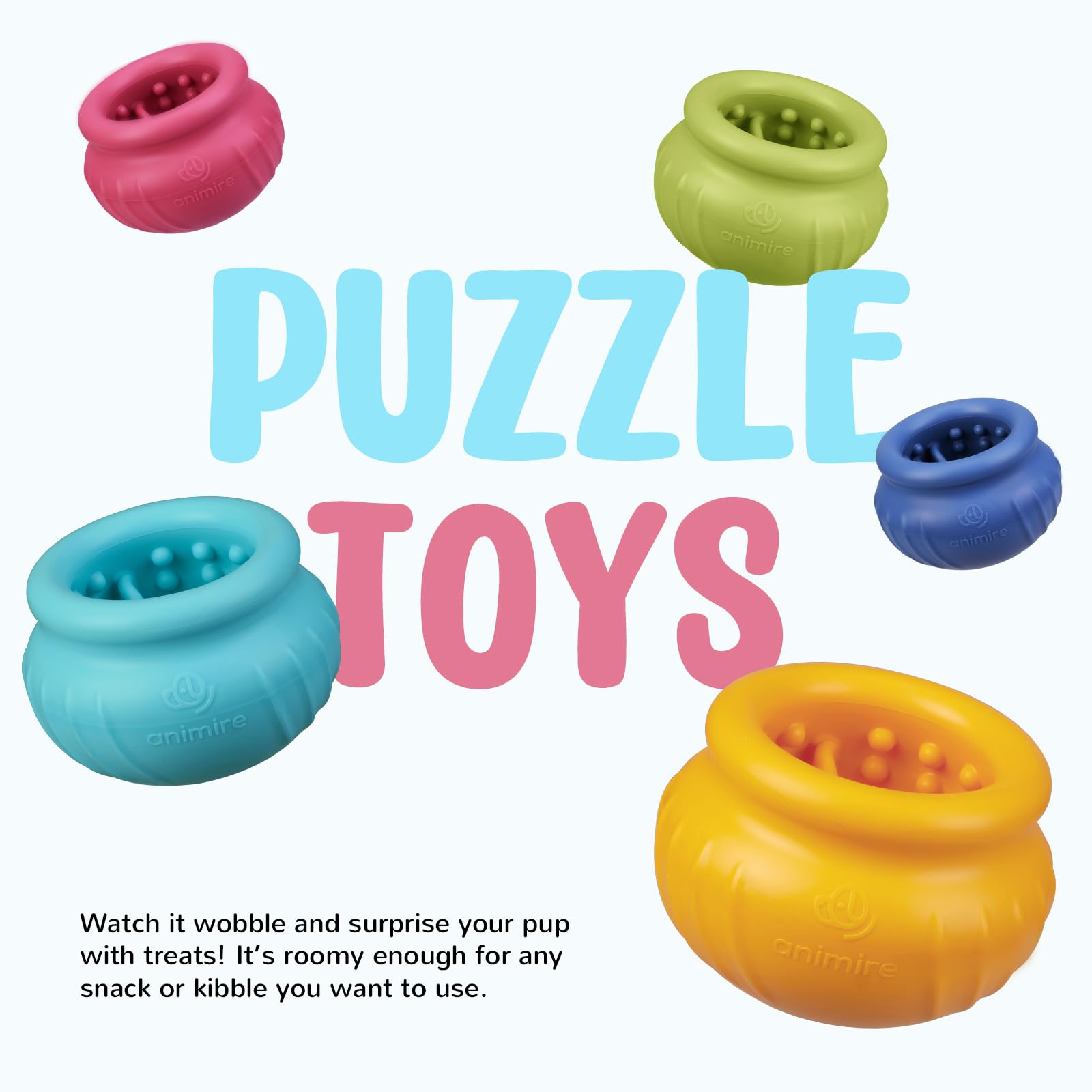 Animire Wobbly Dog Enrichment Lick Toy provides extended mental stimulation during playtime