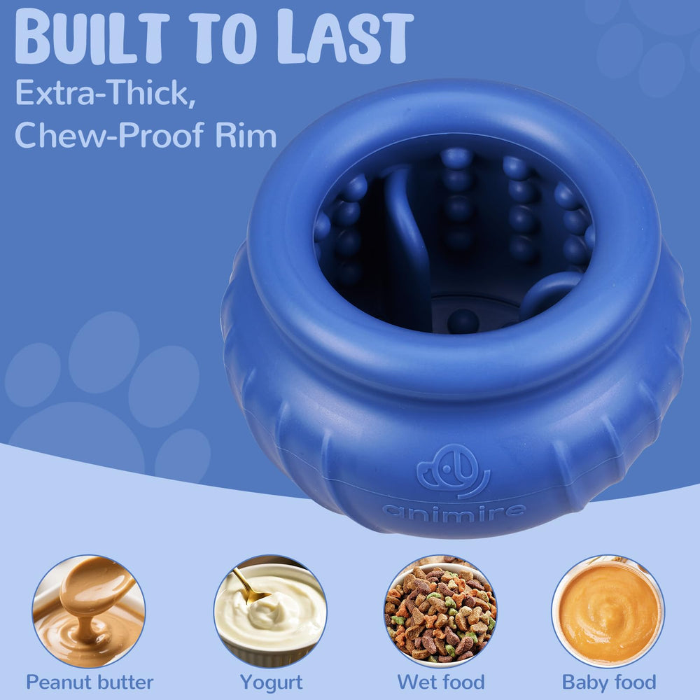 Animire Wobbly Dog Enrichment Lick Toy ready to freeze and serve mess-free treats