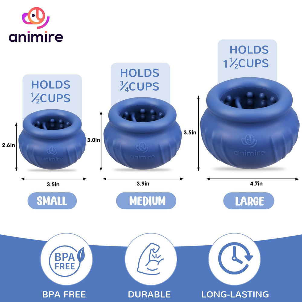 Animire Wobbly Dog Enrichment Lick Toy textured inner surface supports licking and focus