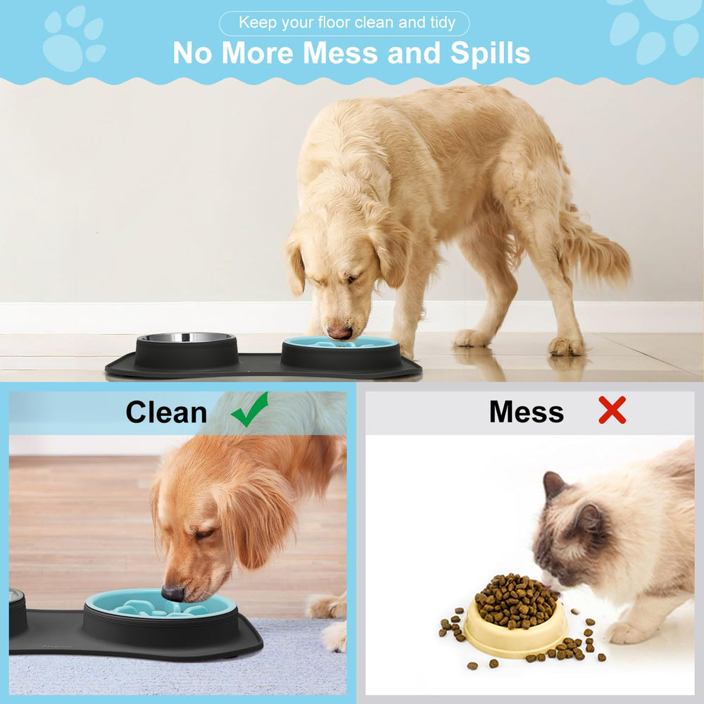 Anipaw mat with anti-skid suction cups for stability