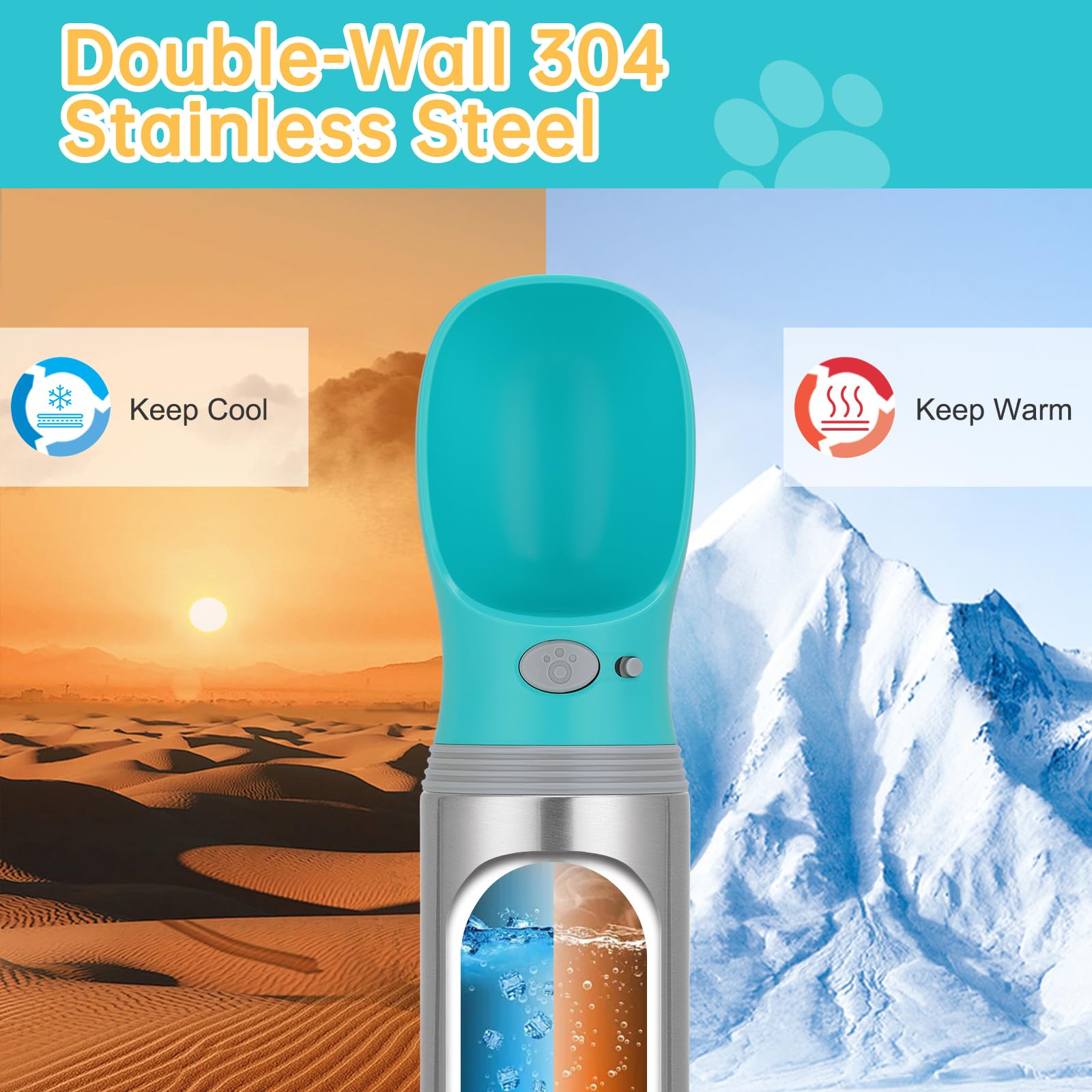 Anipaw leak-proof silica seal ring prevents spills during outdoor adventures