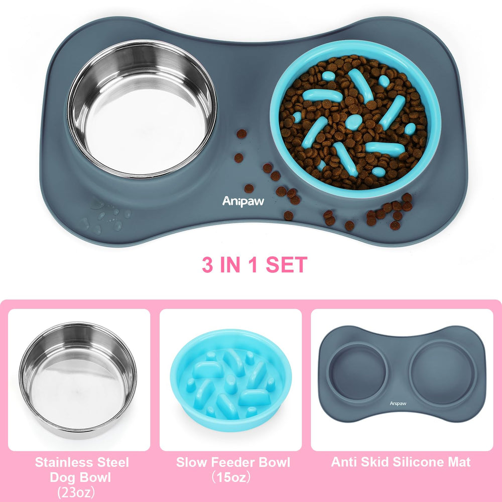 Anipaw non-spill silicone mat with suction cups