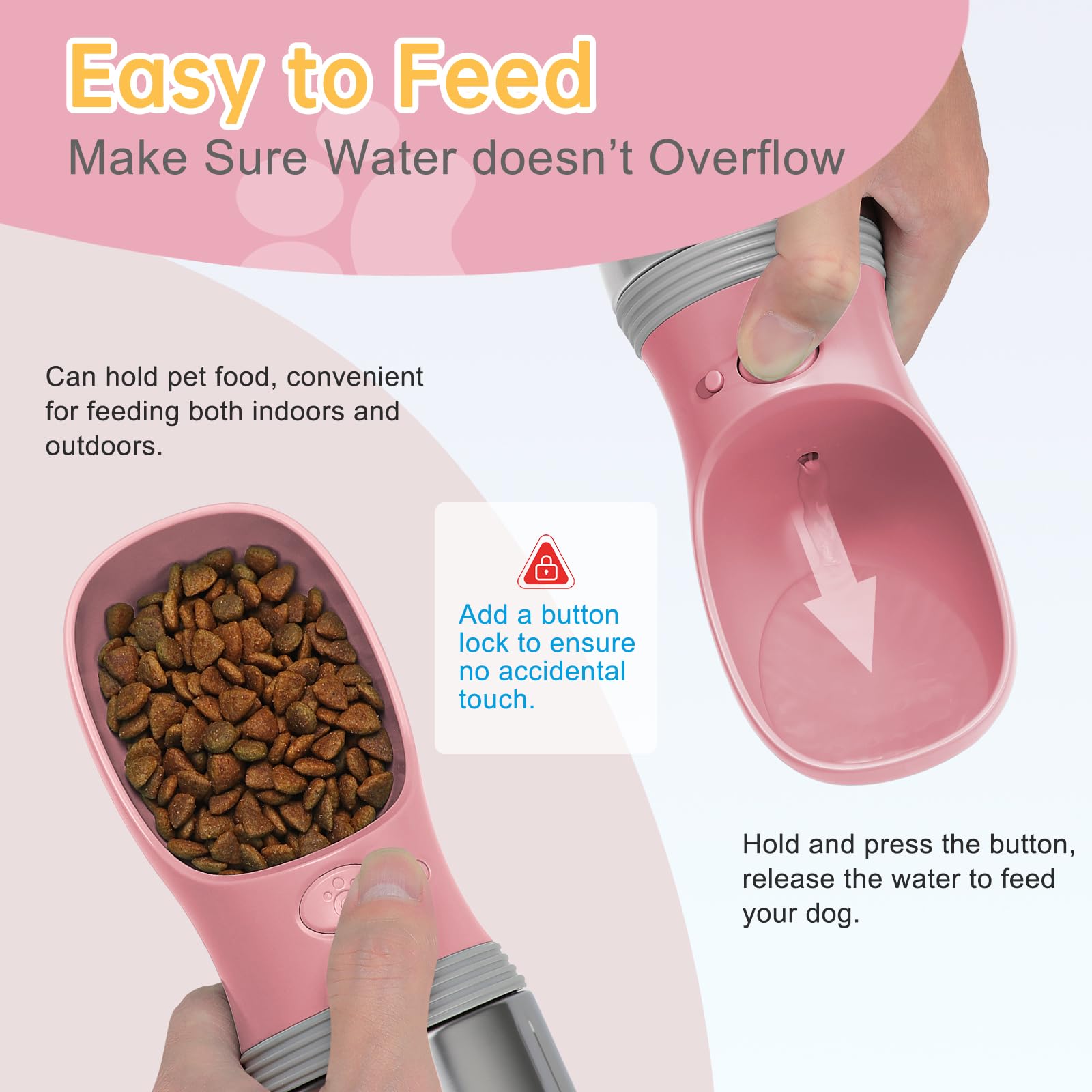 Anipaw bottle offers one-key operation for simple hydration on the go.