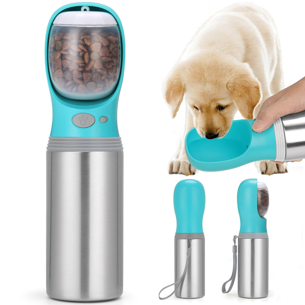 Anipaw portable dog water bottle with 14oz capacity for on the go hydration.
