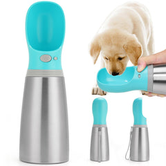 Anipaw portable dog water bottle pours easily for on-the-go hydration.