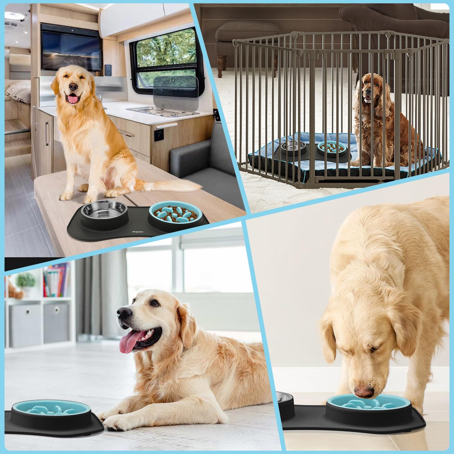 Anipaw rust-resistant materials ensure durable pet dining