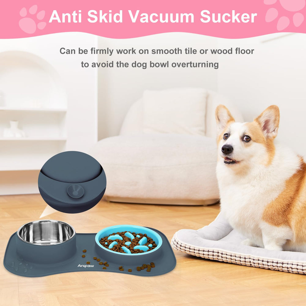 Anipaw stainless steel water bowl, rust-resistant and easy to clean