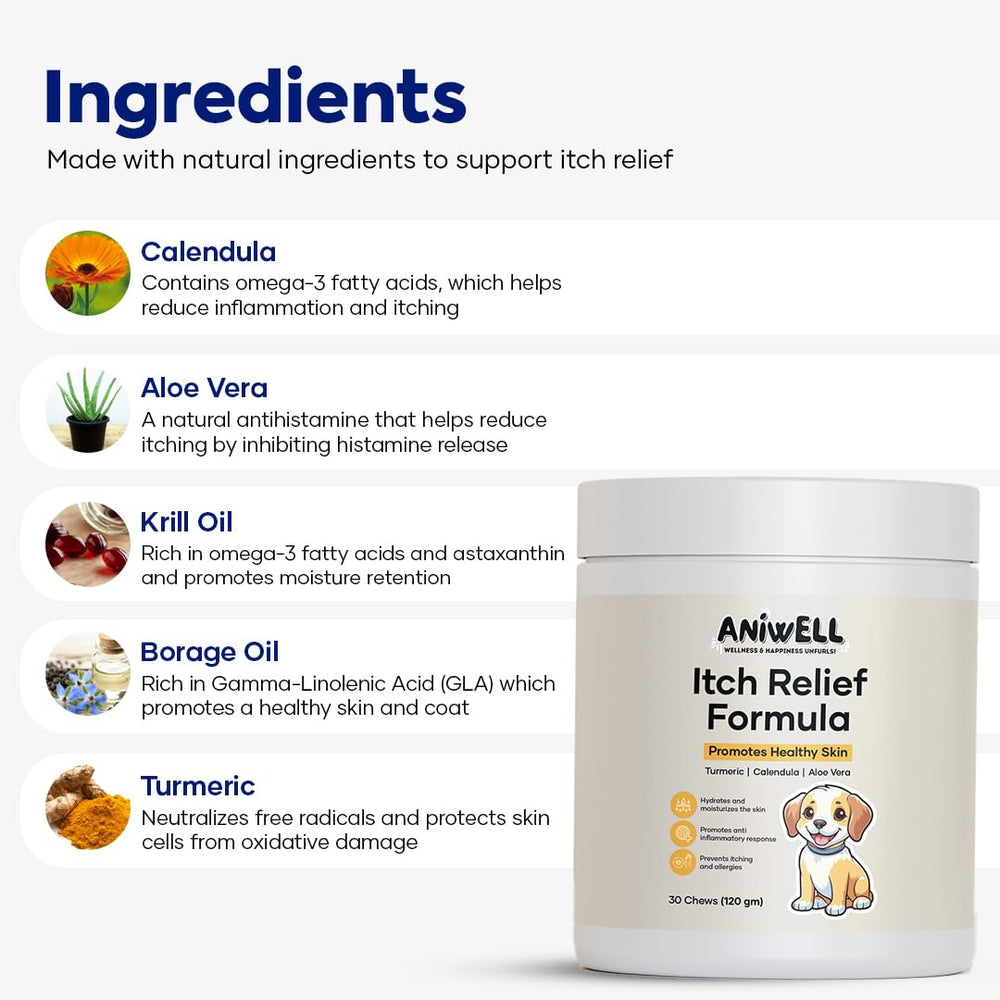 Aniwell Anchovy oil image highlights omega-3 content supporting skin health.