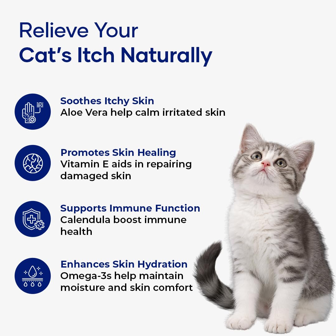 Aniwell Feline Itch Relief display suggesting seasonal allergy relief options.