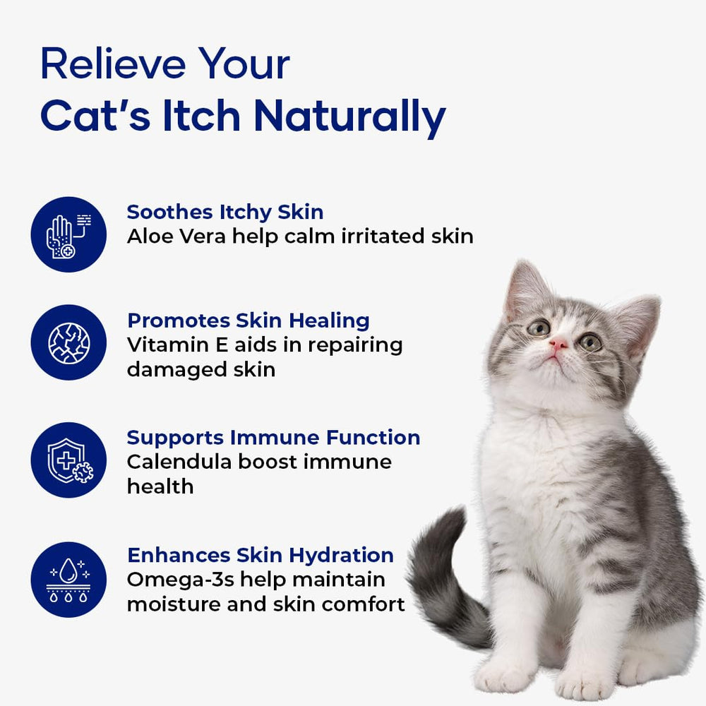 Aniwell Feline Itch Relief display suggesting seasonal allergy relief options.