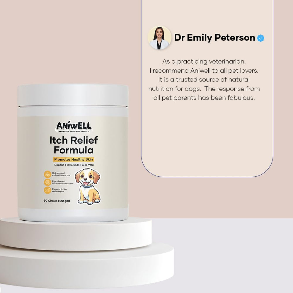 Aniwell Vitamin E bottle focuses on skin moisture and antioxidant protection.