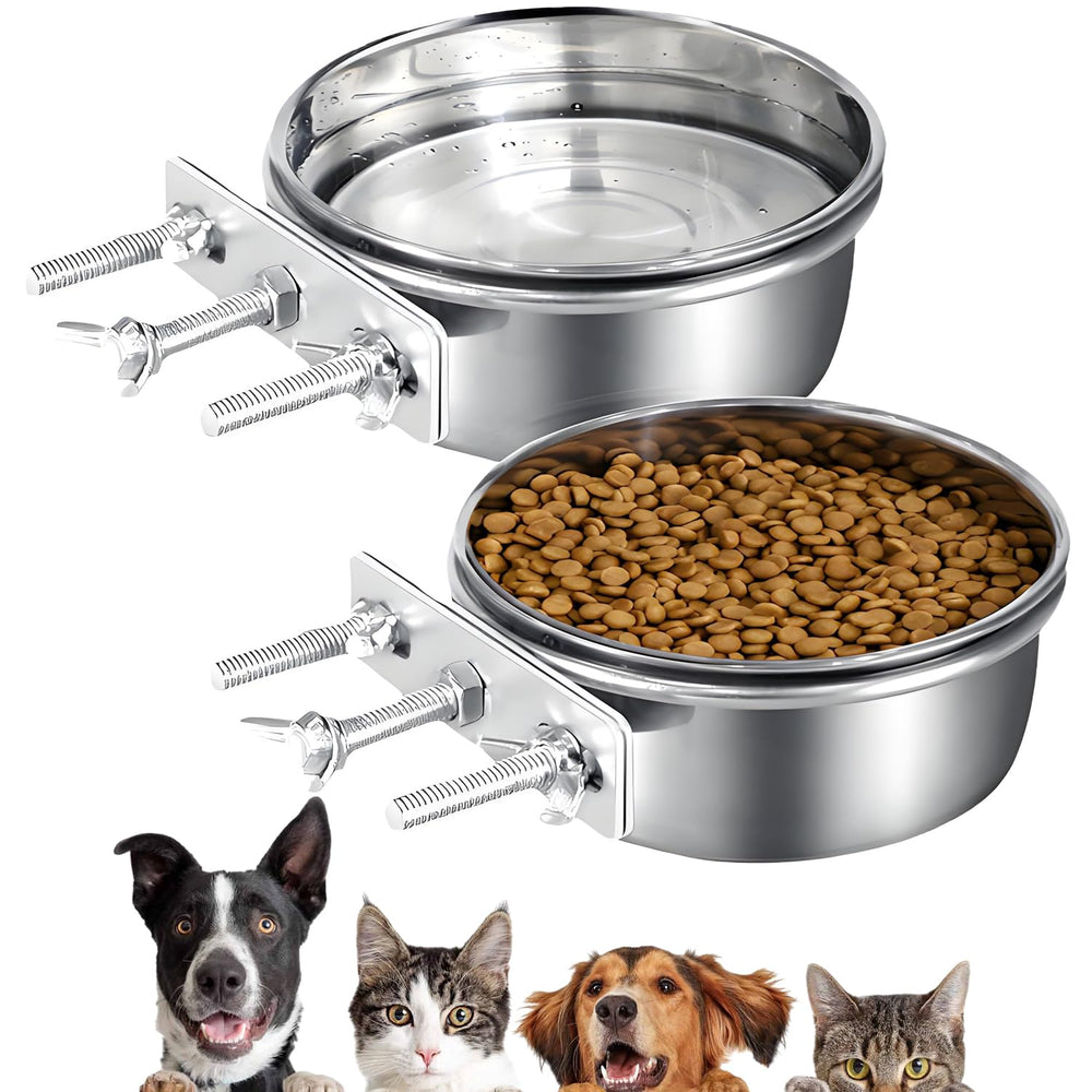 Ankeizzy kennel hanging water bowl keeps the cage floor clean