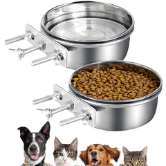 Ankeizzy kennel hanging water bowl keeps the cage floor clean